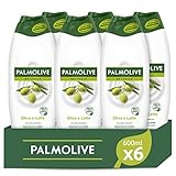 Palmolive Naturals Damen Duschgel Milch und Olive, sanfte Formel, natürlich mit Noten von Milch und Oliven und biologisch abbaubaren Inhaltsstoffen, hinterlässt die Haut weich und hydratisiert,