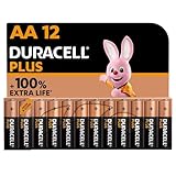 Duracell Plus Batterien AA, 12 Stück, langlebige Power, AA Batterie für Haushalt und Büro