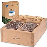 Wildbär Brotbackrahmen aus FSC-zertifiziertem Buchenholz - Robuste, verstellbare Backform für bis zu 4 Brote - Traditioneller Holzofen-Geschmack