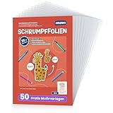 Smowo® 20 Stück Schrumpffolien transparent - schrumpfende Plastikfolien zum basteln - A4 schrumpffolienplatten matt