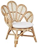 Beliani Pfauensessel für Kinder Rattan natürlich stapelbar Boho Rustikal Florentine II