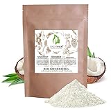 GreatVita Bio Kokosmehl - Fein gemahlen & schonend entölt | 100% naturbelassen - Perfekt für kohlenhydratarme Rezepte wie Brot & Muffins | Mittelkettige Fettsäuren (MCT) (1000g (1er Pack))