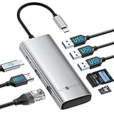 USB C HUB HDMI [Vollständig] USB C Multiport für Handy, Tablet und Laptop, SETMSPACE Docking Station Multiport Adapter 8 in 1, USB HUB with PD 100W, Ethernet, USB 3.0 etc