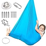 Therapieschaukel Kinder, Sensorische schaukel, Yoga Vertikaltuch, Trapez Schaukel, Yoga Hängematte Set,Aerial Yogatuch, Hammock Swing mit Tragetasche und Verlängerungsgurten Outdoor