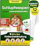 anwerk® Schlupfwespen gegen Lebensmittelmotten - 12 Karten (3 Karten à 4 Lieferungen) - Effektiv Lebensmittel Motten bekämpfen - Alternative zur Mottenfalle, Mottenspray, Pheromonfalle
