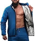 RDX Schwitzanzug Zum Abnehmen, Saunaanzug REACH OEKO TEX 100 ZERTIFIZIERT, Sauna Suit Fitnessanzug Sweatsuit Sportanzug Trainingsanzug Sweatanzug Thermo MMA Boxen Gym Sport Fitness Laufen Herren Damen