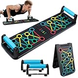Liegestütze Brett Faltbare Tragbare 17 in 1 Pushup Ständer Heim Fitness Training mit Handgriff, Liegestütz-Rack-Board für Muskeltraining Effektiv Formen