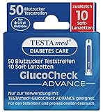 TESTAmed GlucoCheck Advance Blutzuckerteststreifen plus...