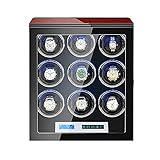 JYBNBBE Automatische Uhrenbewegerbox mit leisem Motor, 15 Rotationsmodi, LCD-Touchscreen, LED-Hintergrundbeleuchtung, Displayhalter, Organizer