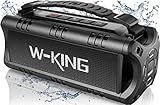 W-KING Bluetooth Lautsprecher, (60W Max) 30W Tragbarer Musikbox Bluetooth Outdoor, IPX6 Wasserdicht Bluetooth Box kabellos Lautsprecher Klein mit Satte Bässe, 24H Spielzeit, TF Karte, USB Stick, AUX