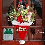 Herbstdeko Wichtel Kranz mit LED Licht, Herbst Deko Herbstkranz Haustür Ahornblatt Wichtel Türkranz Deko, Hängende Türkranz Herbst Außen, Herbstdeko Innen LED Lichterkette für Haustür Wand (M)