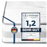 BMM Matratze 100x200cm Komfort 23 H4 extra fest/Kaltschaummatratze Öko-Tex zertifiziert/orthopädische 7 Zonen Matratze Höhe 23cm Komfort 23 / Matratzen produziert in Deutschland