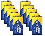 wns-emg-world Pack kompatibel mit VARTA Longlife Power 4922 6LR61 EN22 9V Block Alkaline Batterien, 20 Stück