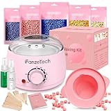 iFanzeTech Wax Maschine Waxing Set Frauen: Wachs Haarentfernung - Wachswärmer Wachsgerät zur haarentfernung mit 5 Packungen Waxing Perlen, Wachsmaschine Heißwachsgerät Set für Heimsalon