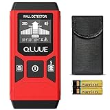 QLUUE Leitungssucher Ortungsgerät 5 in 1 Multifunktionaler Bolzendetektor mit LCD-Display und akustischem Alarm zum Auffinden von Stromleitungen, Holzbalken, Metallrohren usw