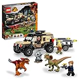 LEGO 76951 Jurassic World Pyroraptor & Dilophosaurus Transport, Dinosaurier-Spielzeug mit Off-Road-Spielzeugauto, 3 Minifiguren und 2 Dino-Figuren, für Fans von Jurassic-Park, ab 7 Jahre