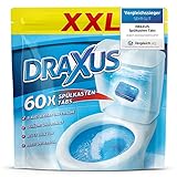 DRAXUS 60x Spülkasten Tabs I Wasserkastenwürfel für den Spülkasten im XXL Pack I Färbt das Wasser blau I Sorgt für extra Frische und hält die Toilette sauber