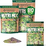 ZenGreens® - Bio Nutri Sprossensamen Mischung 200g - Nutri Mix Sprossensamen Mischung - Sprossen Samen Mixtur mit hohem Sulforaphangehalt - Microgreens