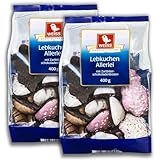 2 er Set Weiss Lebkuchen Allerlei 2 x 400 g mit Zartbitten Schokoboden