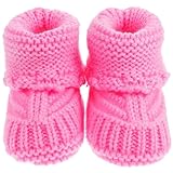 EXCEART Babyschuhe Für Neugeborene Handgestrickt Gehäkelt Gemütliche Schuhe Für Jungen Und Mädchen Socken Für Neugeborene Gestrickte Babyschuhe Für 0-3-6 Monate