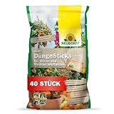 Neudorff Azet DüngeSticks für Zitrus- und Mediterranpflanzen – Bio Zitrusdünger sorgt für leckere Früchte und kräftig grüne Blätter, 40 Stück, Braun