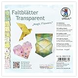 Ursus 38065505 - Faltblätter Transparent 'Magic Flower' 115 g/m², 50 Faltblätter 15 x 15 cm, einseitig bedruckt