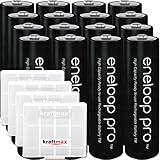 16er Pack Panasonic Eneloop PRO XX AA/Mignon Akkus - Neueste Generation - 2550 mAh Hochleistungs Akku Batterien in Kraftmax Akkubox V5