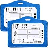 COYUN 2 Stück Ecg 7 Step Ruler, Ekg Lineal, Ekg-Referenztools, Ekg Lineal Mit 7 Schritten, Ekg Pocketcard Set, Ekg Messkarte, Ideales Hilfsmittel für Familien, Studenten, Sanitäter - mit Kartenhalter