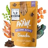 Paawy Gelenktabletten Hund I Grünlippmuschel Hund I Snacks mit MSM, Glucosamin & Chondroitin I Arthrose Hund I Unterstützt die Gelenke & Knochen I Gelenk-Aktiv 250g Lachs