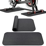TOBWOLF Bodenschutzmatte für Fitnessgeräte Heimtrainer, 5MM Anti-Rutsch Peloton Bodenschutzmatte, Doppelmatte Bodenschutzmatte Fitnessgerät Für Sportgeräte Home Gym