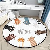 MeeTe Spielzeug-Aufbewahrungsdecke Spieldecke Baby-Krabbelmatte, Cartoon Niedliches Kosmisches Einhorn Runder Baby-Spielmatten-Teppich, Durchmesser 150cm (Stil 03)