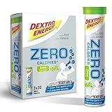 Dextro Energy Zero Calories - 3x20 (3er Pack) - Limette - mit ELEKTROLYTEN - Mineralstoff Tabletten, VEGAN und ZUCKERFREI