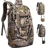 MARITTON Jagd-Rucksack, robuster Jagdrucksack mit Bogen und Gewehr-Tragesystem für Camping, Jagd, Wandern., Camouflagegrün, Large, Wandern