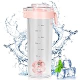 Premium Protein Shaker,shaker für proteinshakes- für super cremige Fitness Eiweiß Shakes,shaker proteinshaker 500ml - Langlebiger, Auslaufsicherer, Geruchsneutraler Shake Becher BPA-frei(Rosa)