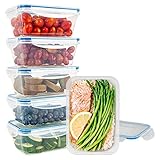 classbach® 6er-Set Kunststoff-Frischhaltedosen ideal zum Einfrieren, Erwärmen, Lagern und Transportieren, Meal Prep Boxen dank 4-fach Click & Safe-Verschluss 100% dicht, Vorratsdosen 1L – C-FHD 4023 K