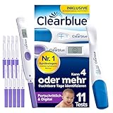 Clearblue Kinderwunsch Kombipack Fortschrittlich & Digital, 10 Ovulationstests + 1 digitale Testhalterung + 1 Schwangerschaftstest Schnelle Erkennung, Fruchtbarkeitstest für Frauen / Eisprung