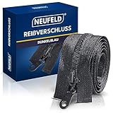 NEUFELD® Reißverschluss in Schwarz 80cm [inkl. GRATIS Stecknadeln & Maßband] - Reissverschluss für Jacken, Taschen, Bettwäsche - Zipper