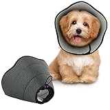 BONTHEE Halskrause Hund,Atmungsaktive Haustier Elisabethanischer,Weich Schutzkragen Hund Nach Op,Adjustable Elizabethan Collar for Large Dogs to Stop Licking Wound,Lightweight