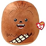 TY Chewbacca Disney Star Wars Squish-A-Boos 10 Zoll, Lizenziertes Beanie Baby Weichplüsch Spielzeug, Sammlerstück Kuscheliger Plüschteddy