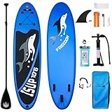 Aufblasbares Stand-Up-Paddle-Board, Ultraleicht, 3 m × 83,8 cm × 15,2 cm mit Board-Zubehör-Set, verstellbares Paddel-Hand-Paddel-Handrutsch-Eva-Deck für Erwachsene und Jugendliche