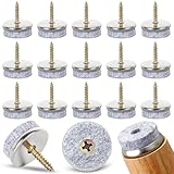 Gucass 50 Stück Filzgleiter Schrauben, Ø 24mm Stuhlgleiter Filzgleiter Nagel Rund, Möbelgleiter Filz mit 5,5 mm Filzstärke, Premium Stuhlbeinschoner Filz für Möbel Stühle Laminat Parkett Fliesen