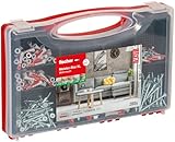 fischer Meister-Box XL Wohnraum, 210-teiliges Dübel- und Schraubenset, 5-10 mm Durchmesser, für Heimwerker und Profis, universeller Einsatz für unbekannte Untergründe im Innenbereich