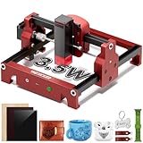 Laser Graviermaschine, Woxcker S1 3.5w Mini Tragbare Lasergravurmaschine 130mm*130mm für DIY, Holz, Metall, Acryl, Leder usw.