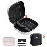 ProCase Tragetasche für Oculus/Meta Quest 3S, Meta Quest 3, Meta Quest 2, Apple Vision Pro VR Brille Tasche, Schutzhülle für VR Headset Original Kopfband und Controller Zubehör -Schwarz