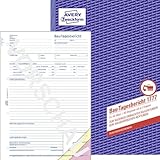 AVERY Zweckform 1777 Bau-Tagesbericht, (A4, selbstdurchschreibend, gem. baubehördlichen Richtlinien, für Deutschland und Österreich zum Nachweis ausgeführter Arbeiten) 3x40 Blatt weiß/gelb/rosa