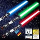 GOODS+GADGETS Laserschwert Lichtschwert Laser Sword 108 cm Schwert mit Licht, Sound & Vibration (Blau)