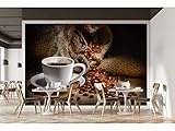 Oedim Vinyl Wand Kaffeetasse | Wandtapete | Wandbild | Wandtattoo | Vinyl | 500 x 300 cm | Dekoration Esszimmer Wohnzimmer Schlafzimmer