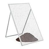 Relaxdays Durchwurfsieb, HxB: 100 x 60 cm, verzinktes Gartensieb, Streckmetall 15 x 25 mm, Kompostsieb, Stahl, silber