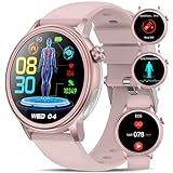 YYKY Smartwatch mit EKG Gesundheitsuhr Damen blυtdrυckmessυng/BMI/HRV/BΙυtｚυcker/Hαrnsäure/Telefonfunktion/SOS-Taste 24H Herzfrequenz SPO2 ΒΙutdrυck Schlafmonitor Stress Fitness Uhr Tracker 2025 Neue