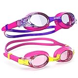 ZABERT Kinder Schwimmbrille, Schwimmbrillen Chlorbrille für Jugendliche Kinder Kind Junior Mädchen 2 3 4 5 6 7 8 9 10 11 12 Jahre Lila Rosa